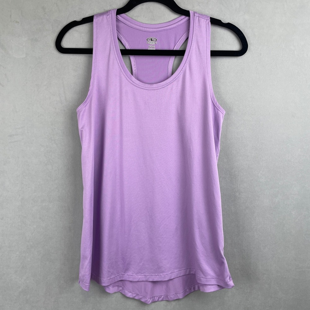 Athletic Works Wmns Racerback Tank Top Blushed Lilac Purple Sporty Stretch Sz XS